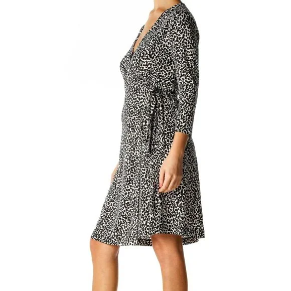 Banana Republic White Animal Print Bohemian A-Line Dress - Picture 2 of 3